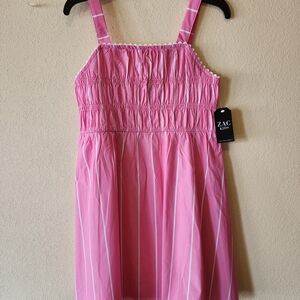 Pink Striped Casual Dress